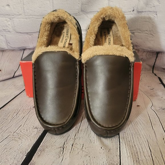 Deer Stags Other - Deer Stags Men’s Slipperooz Moccasin Slippers Brown Dark
